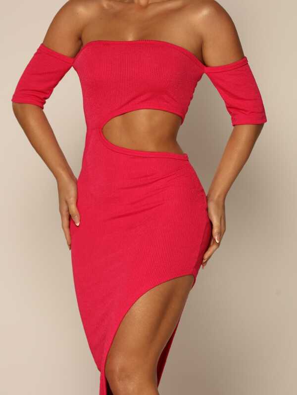 Vestido Feminino Longo Fenda