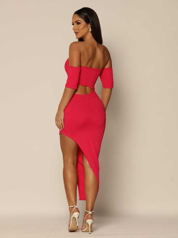 Vestido Feminino Longo Fenda