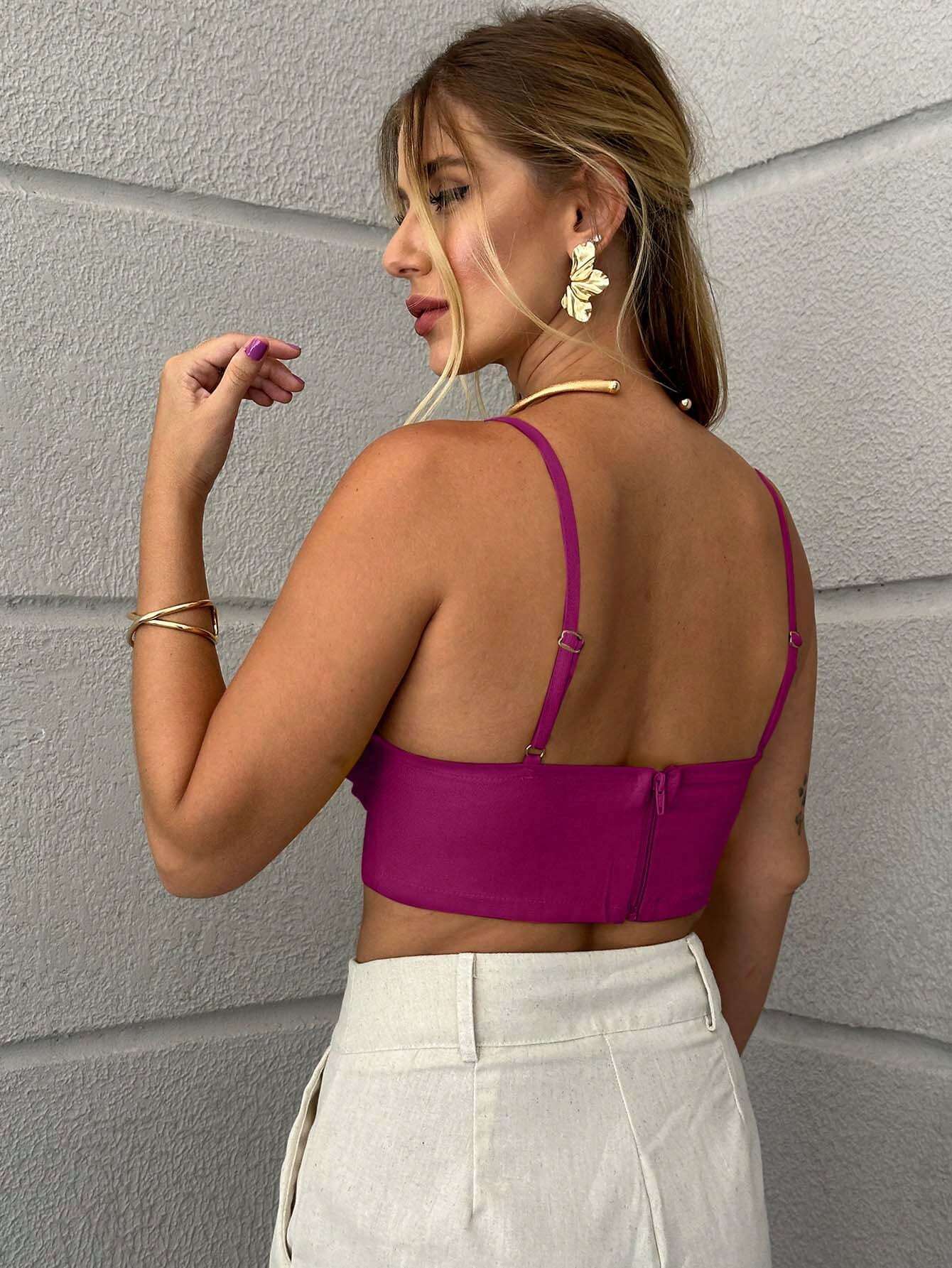 Cropped Feminino com Bojo