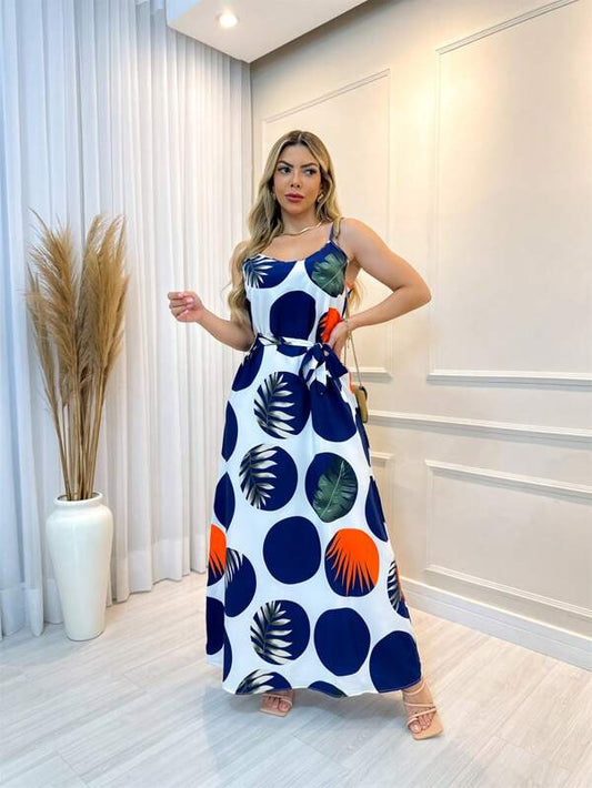 Vestido Feminino Longo Floral