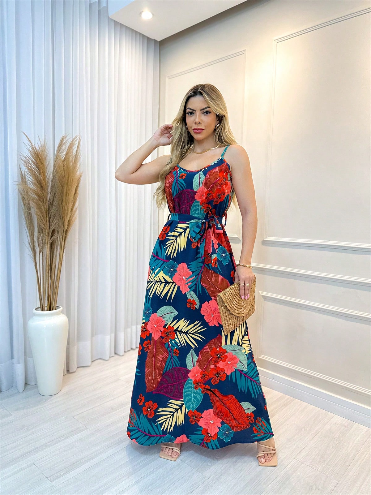 Vestido Feminino Longo Estampado