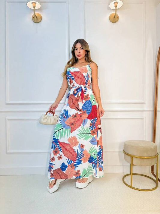 Vestido Feminino Longo Estampado