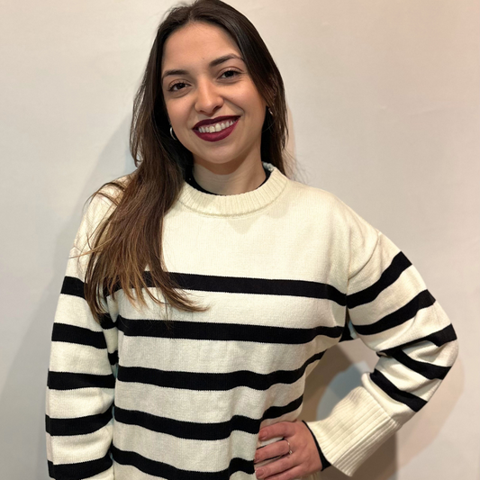 Suéter Feminino Listrado
